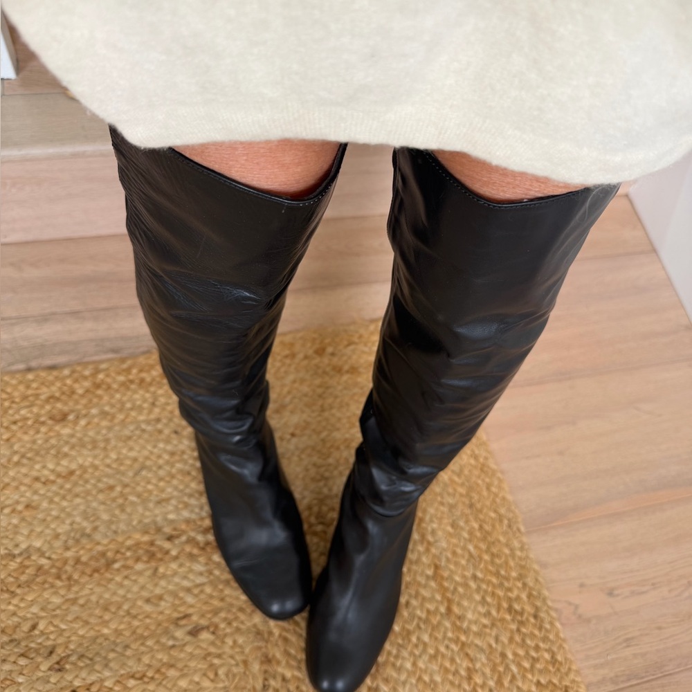 Revolve NWT Pura López Above Knee with hidden wedge Boots Sexy Fits 8.5 to 9 - Picture 4 of 15